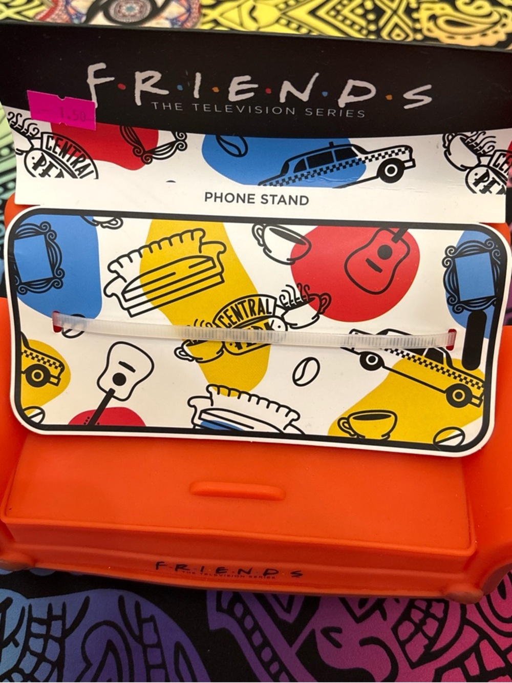 FRIENDS Yellow and Black Phone Stand Packaging
